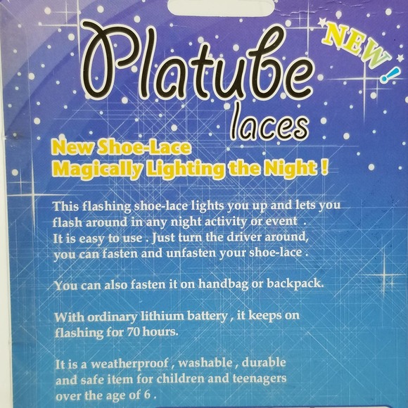 NOS Platube Shoe Laces Light Up Flashing - Picture 4 of 9